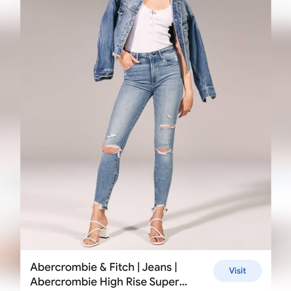 Abercrombie SIGNATURE COLLECTION Super Skinny Ankle High Rise Jeans